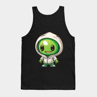 Cool Alien with a Hooded Pullover design #4 Tank Top